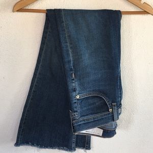 rag & bone High Rise Cropped Raw Hem Flare Size 27